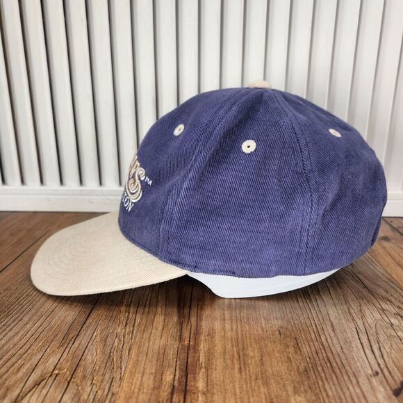 VINTAGE Cheers Boston Hat Cap Strap Back Blue Canvas TV Show Classic 90s Sitcom - Picture 6 of 10